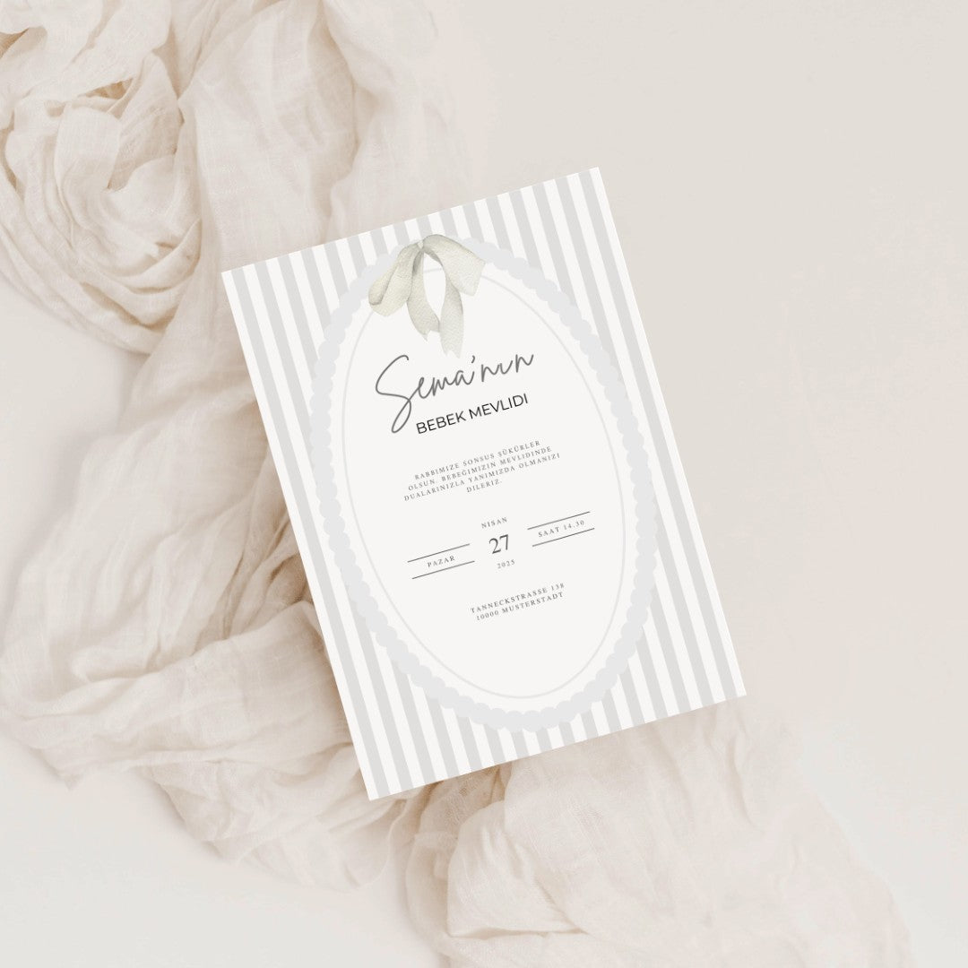 Einladungskarte Mevlid – neutrales Design