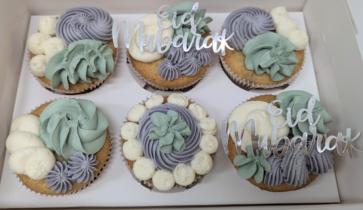 Eid Mubarak Cupcake-Topper – Stilvolle Dekoration