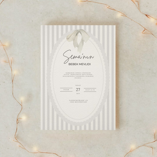 Einladungskarte Mevlid – neutrales Design