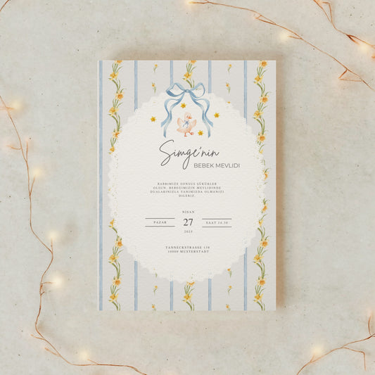 Einladungskarte Mevlid – Gänse-Design