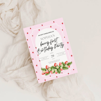 Einladungskarte Geburtstag Berry first Birthday