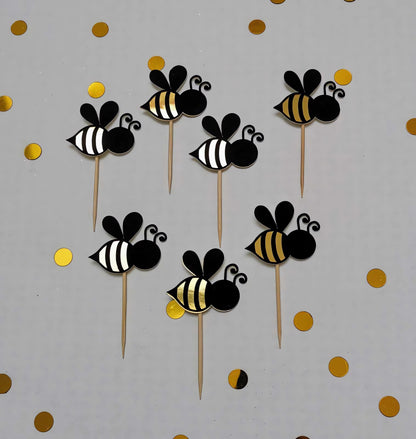 Charmantes 'Mommy to Bee' Cake Topper-Set für Babyshower – Bienen-Thema