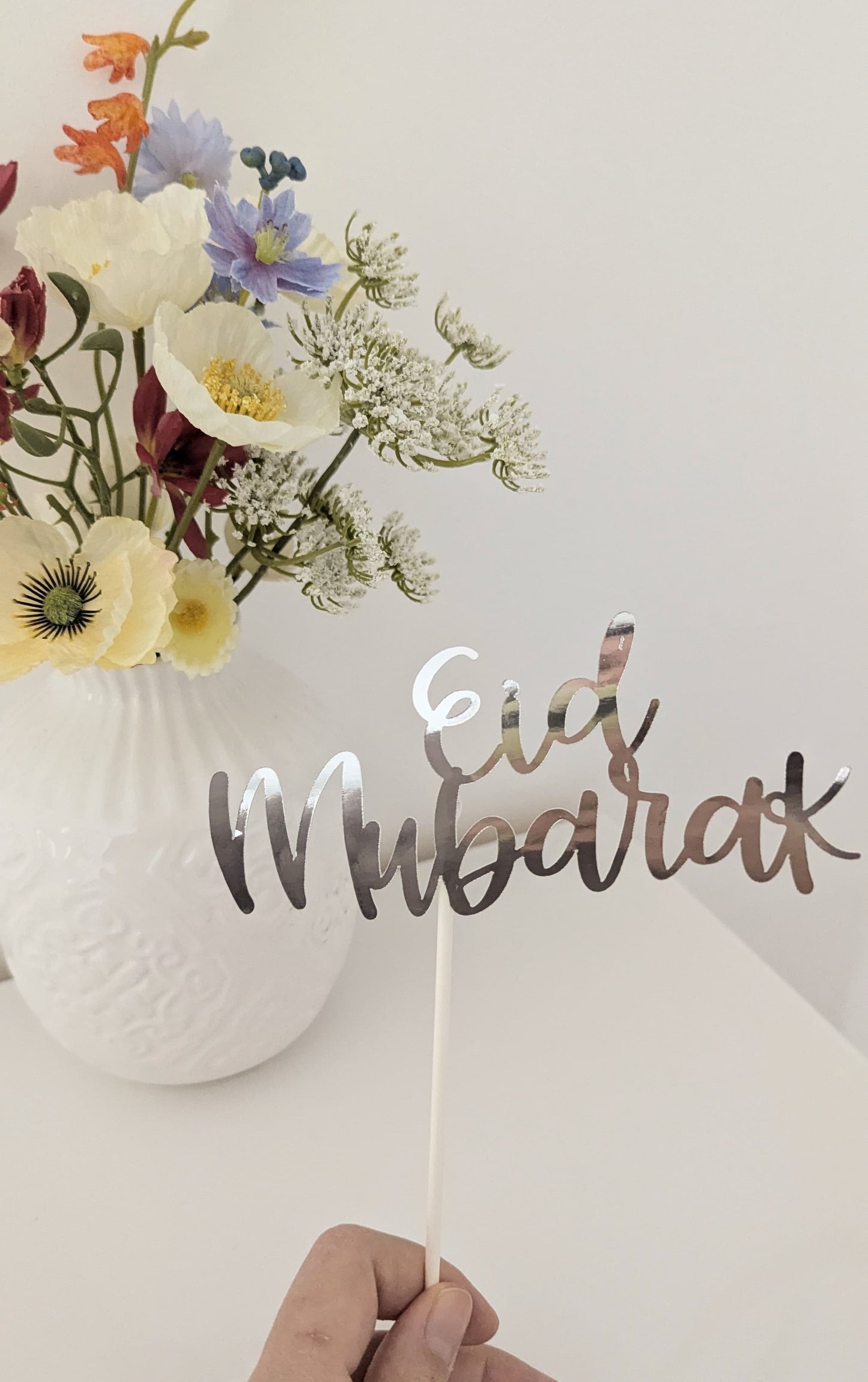 Eid Mubarak Tortendeko – Eleganter Cake Topper mit Halbmond & Laterne