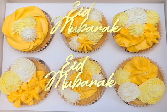 Eid Mubarak Cupcake-Topper – Stilvolle Dekoration