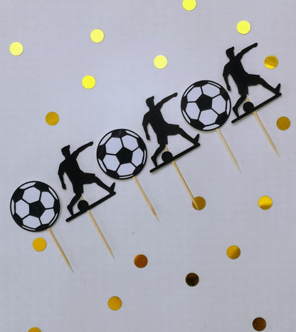 Dynamisches Fußballspieler Cake Topper-Set – Perfekt für Sportfan-Geburtstage