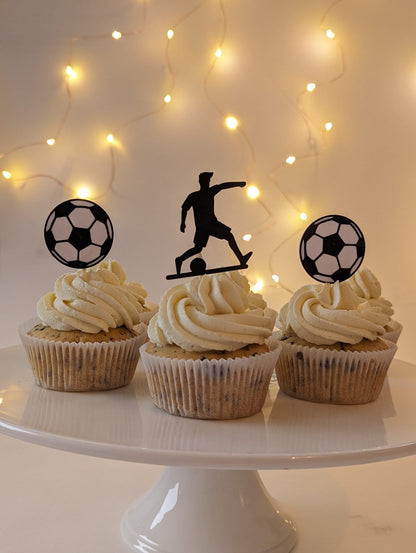 Dynamisches Fußballspieler Cake Topper-Set – Perfekt für Sportfan-Geburtstage