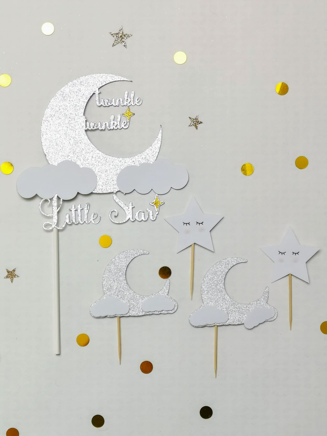 Glitzerndes 'Twinkle Little Star' Cake Topper - Set Decozee