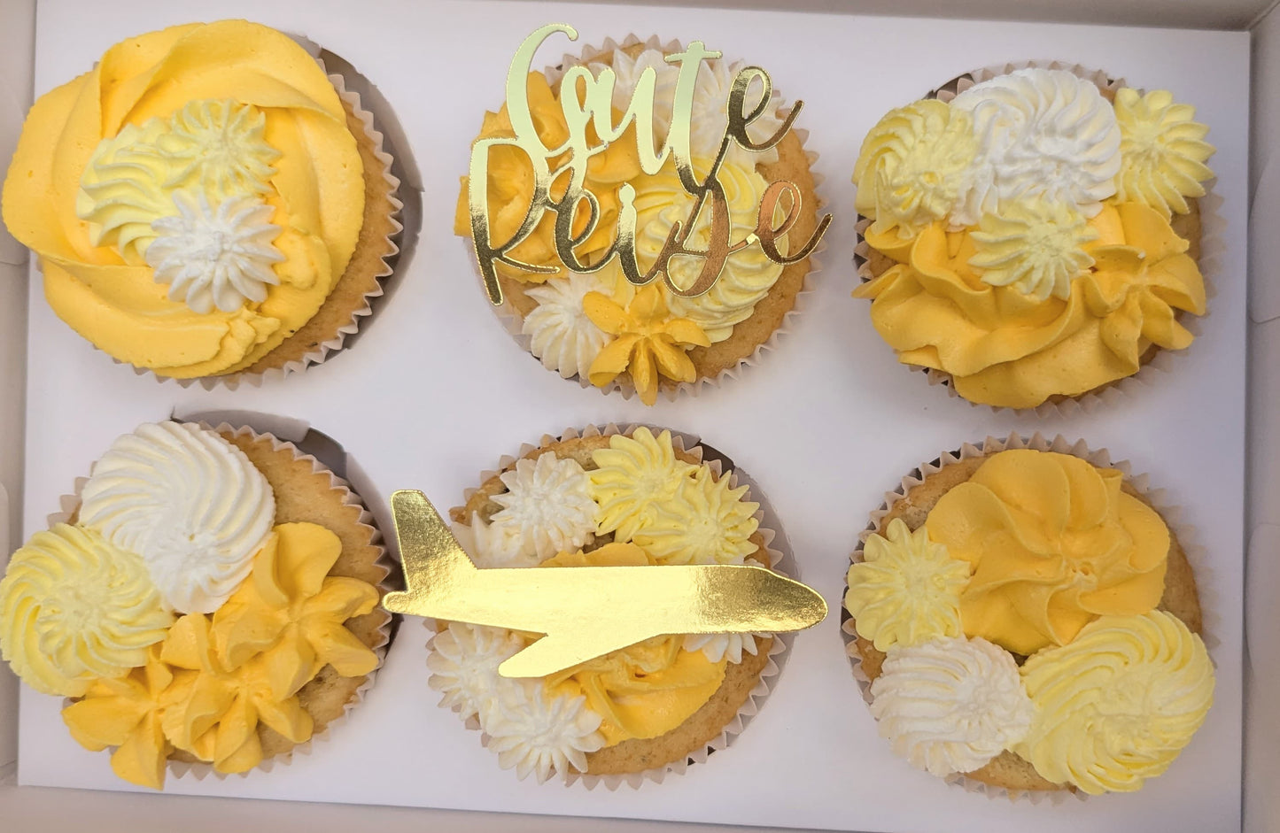 Gute Reise Cupcake-Topper – Stilvolle Dekoration für Abschiedsfeiern