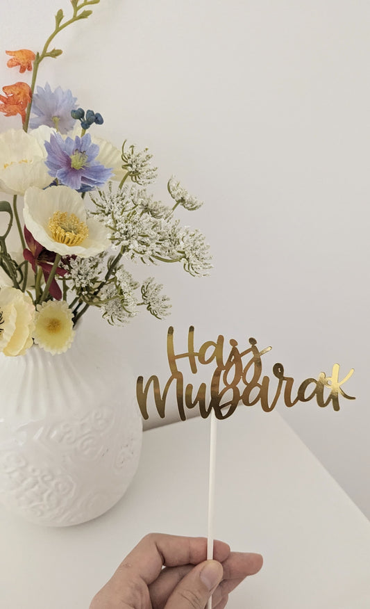 Hajj Mubarak Tortendeko – Goldener Cake Topper