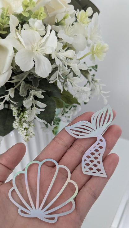 Unterwasser Cupcake-Topper – Muschel & Meerjungfrau für maritime Deko