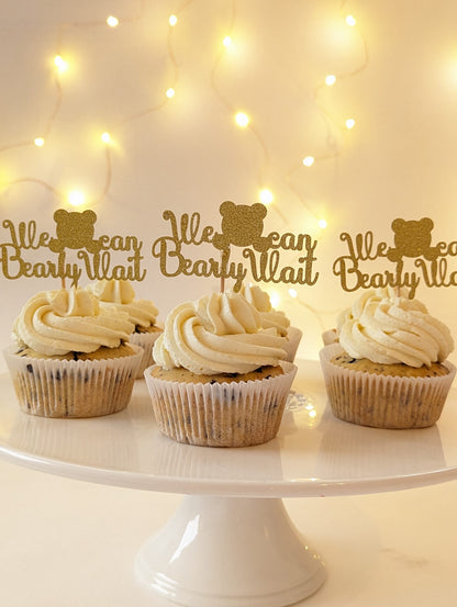 Zauberhaftes 'We Can Bearly Wait' Heißluftballon Cake Topper-Set