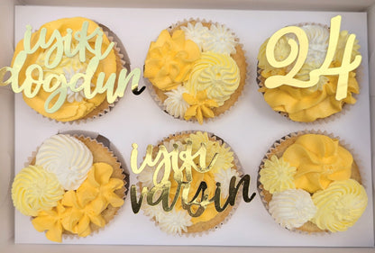 Iyiki Dogdun Cupcake Topper – Goldene Deko zum türkischen Geburtstag