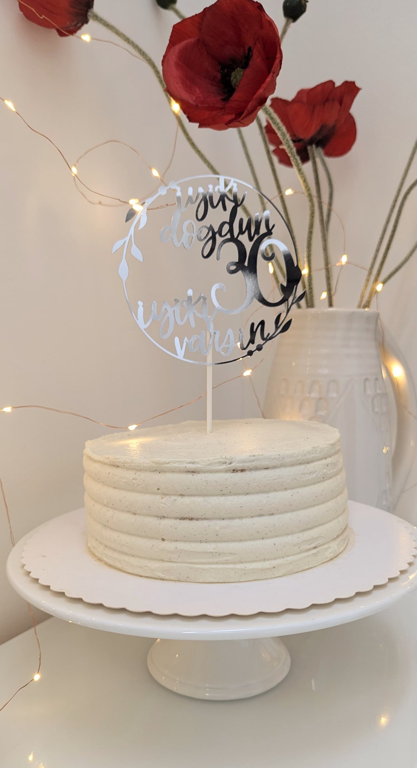 İyiki Doğdun Cake Topper – Türkische Tortendeko mit Wunschzahl