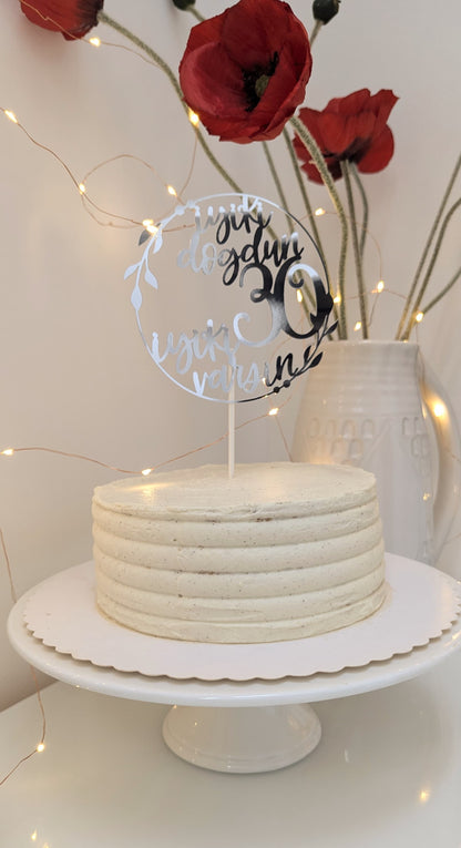 İyiki Doğdun Cake Topper – Türkische Tortendeko mit Wunschzahl
